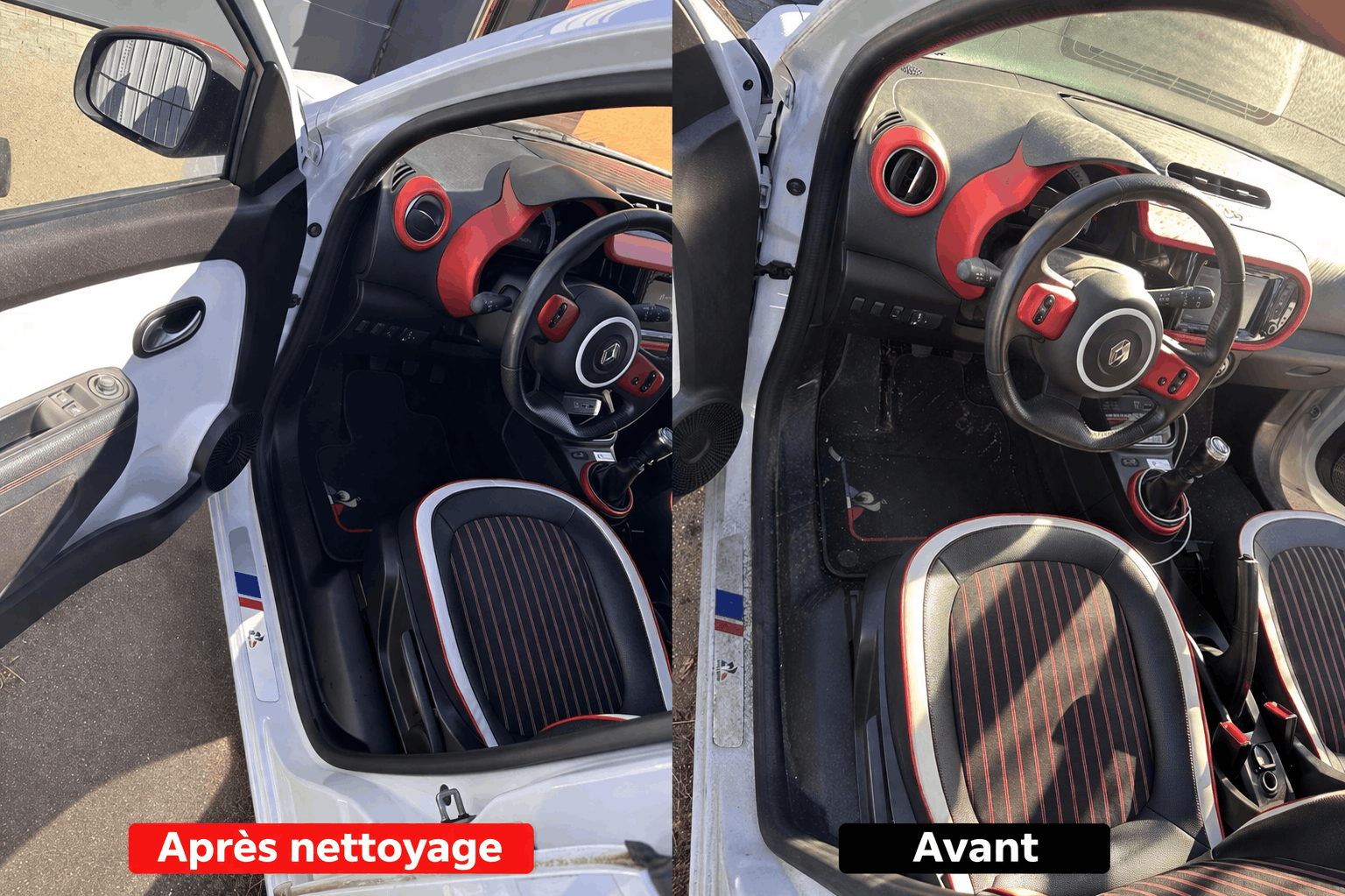 Twingo - Après / Avant nettoyage
